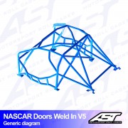 Arco de Seguridad SCION FR-S (ZC6) 2 Puertas Coupe Soldar V5 NASCAR-door para drift